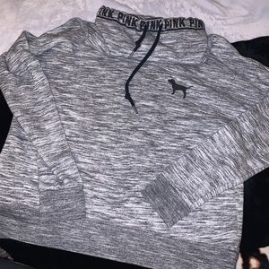 PINK turtleneck hoodie